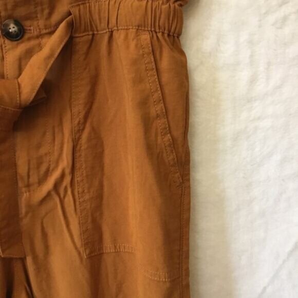 Madewell Gold Dunaway Paperbag Pants - Picture 5 of 14